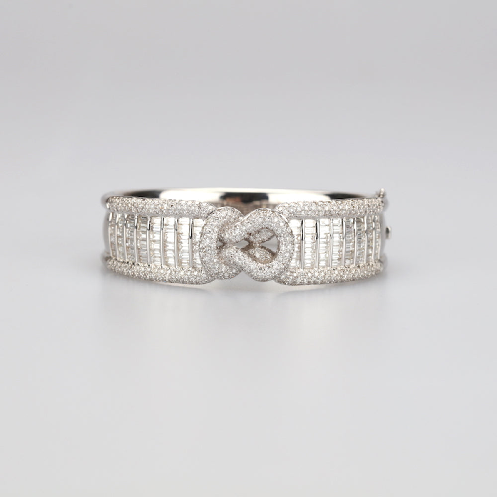 White gold Diamond Bangle