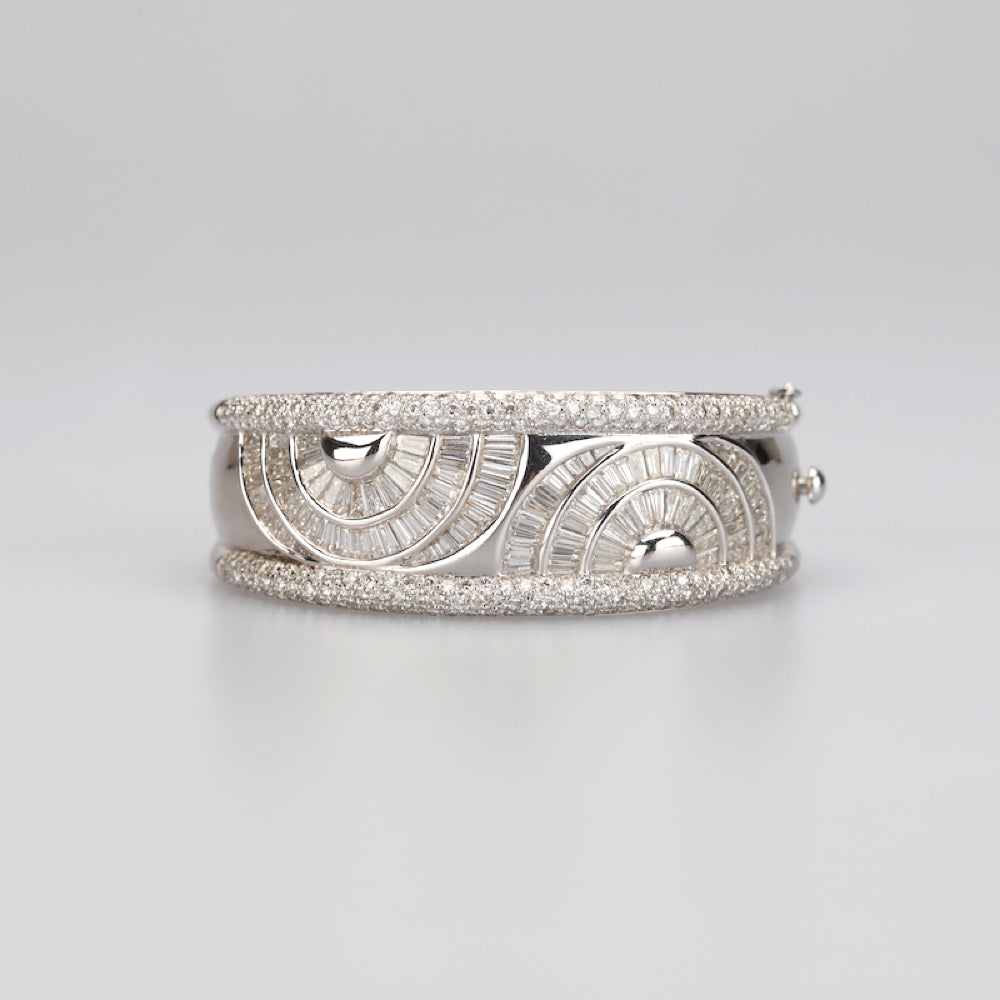 Classic White Gold Diamond Bangle